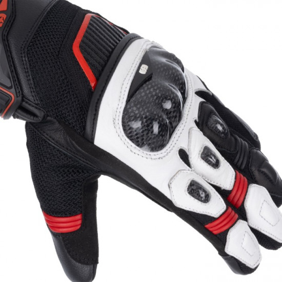 Oxford RP-4S 3.0 Mens Gloves White Black Red Mens Motorcycle Gloves - SKU GM2282032XL