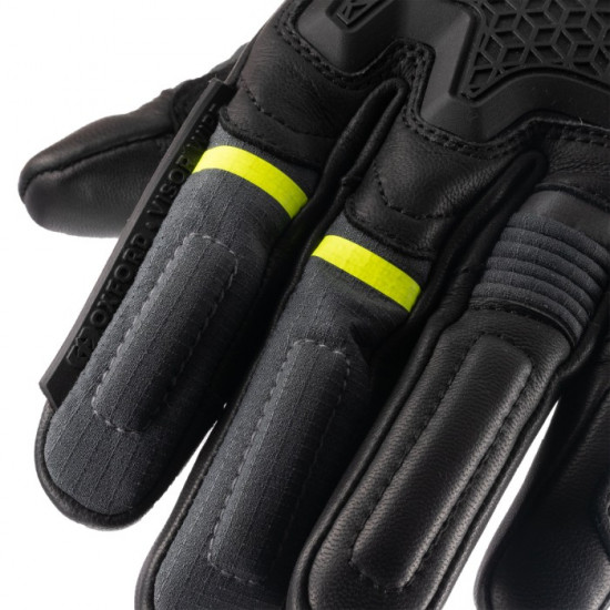 Oxford Vancouver 2.0 Dry2Dry Waterproof Mens Gloves Black Green Yellow Mens Motorcycle Gloves - SKU GM2411022XL from RaceLeathers Motorcycle Clothing