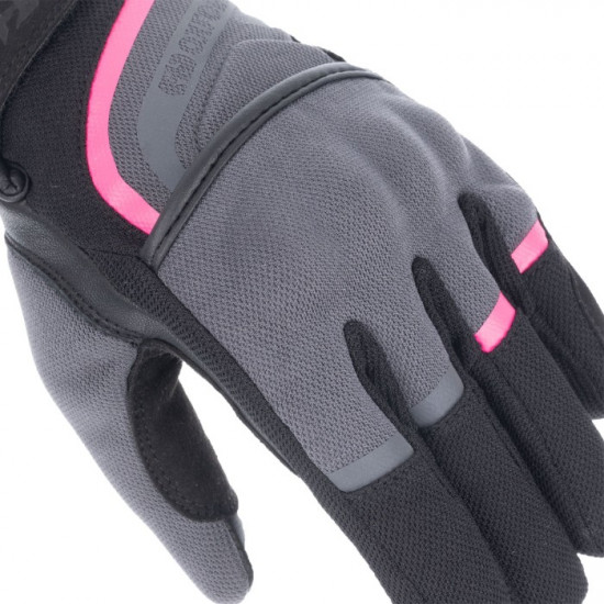 Oxford Dakar 1.0 Womens Gloves Charcoal Pink Ladies Motorcycle Gloves - SKU GW221102L