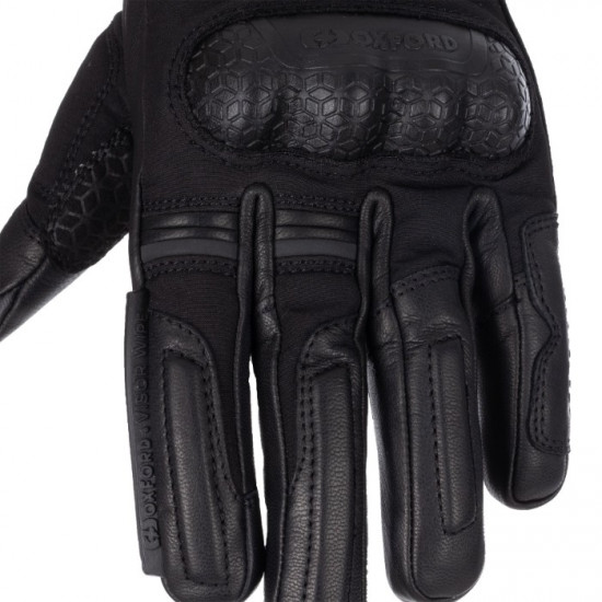 Oxford Hexham WP Waterproof Womens Gloves Tech Black Ladies Motorcycle Gloves - SKU GW234101L