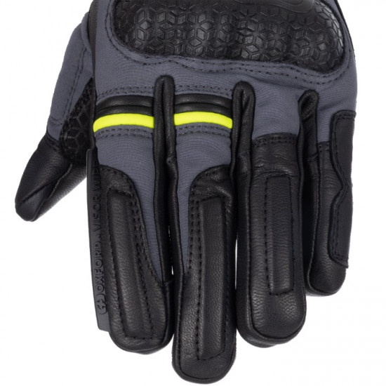 Oxford Hexham WP Waterproof Womens Gloves Grey Black Ladies Motorcycle Gloves - SKU GW234102L