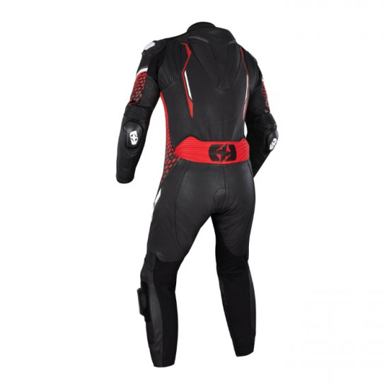 Oxford Nexus 1.0 Leather Mens Suit Black Red