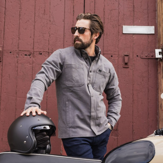 Oxford Original Approved AA Ridgeback Mens Shirt Grey Mens Motorcycle Jackets - SKU TM2297022XL