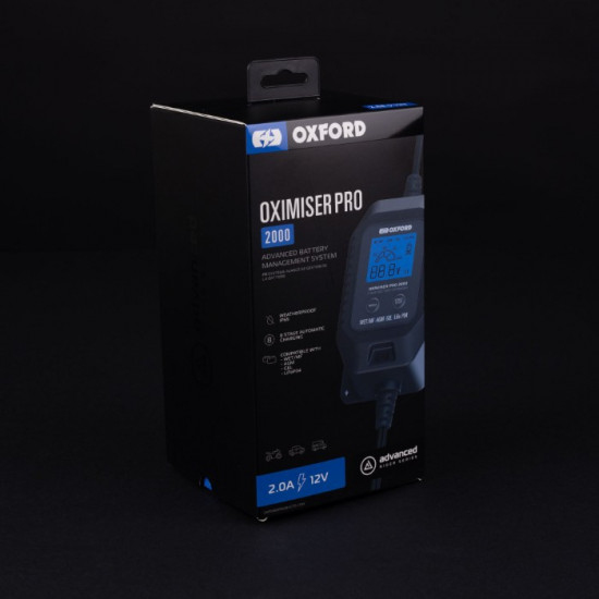 Oxford Oxmiser Pro 2000 Motorcycle Battery Charger AGM LiFePO4 Lithium UK Plug Battery Chargers - SKU EL203