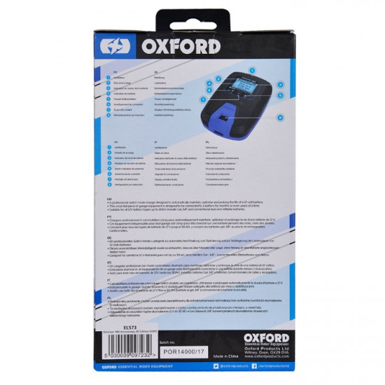 Oxford Oxmiser 900 Motorcycle Battery Charger Anniversary 888 Edition UK Plug Battery Chargers - SKU EL572