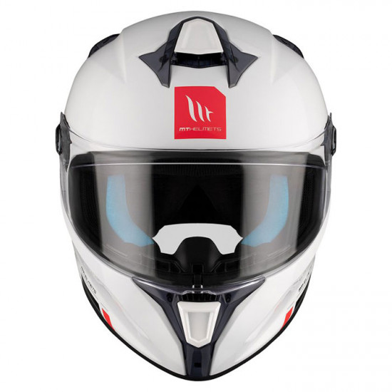 MT Targo S Solid (ECE-22.06) Gloss Pearl White Full Face Helmets - SKU M13430000003