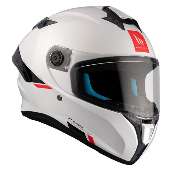 MT Targo S Solid (ECE-22.06) Gloss Pearl White Full Face Helmets - SKU M13430000003