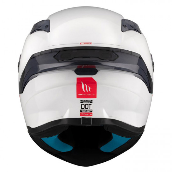 MT Targo S Solid (ECE-22.06) Gloss Pearl White Full Face Helmets - SKU M13430000003