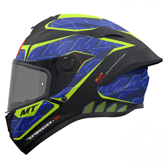 MT Targo S Surt B13 Matt Black Blue Yellow Full Face Helmets - SKU M1343A5311323