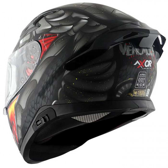 Axor Apex Venomous Matt Black Grey Full Face Helmets - SKU AXR022S