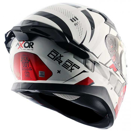 Axor Apex Hex 2 Black Red Full Face Helmets - SKU AXR024S