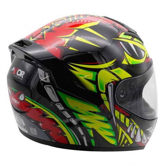 Axor Rage Python Red Yellow Black Full Face Helmets - SKU AXR041S