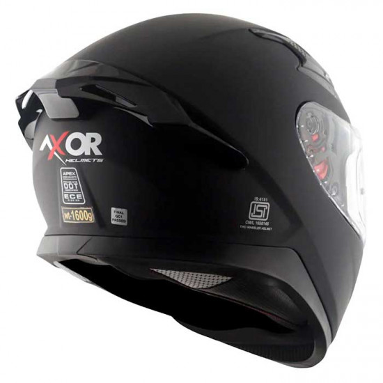 Axor Apex Matt Black Full Face Helmets - SKU AXR042S