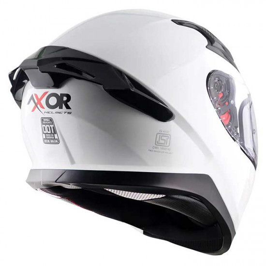 Axor Apex Gloss White Full Face Helmets - SKU AXR043S