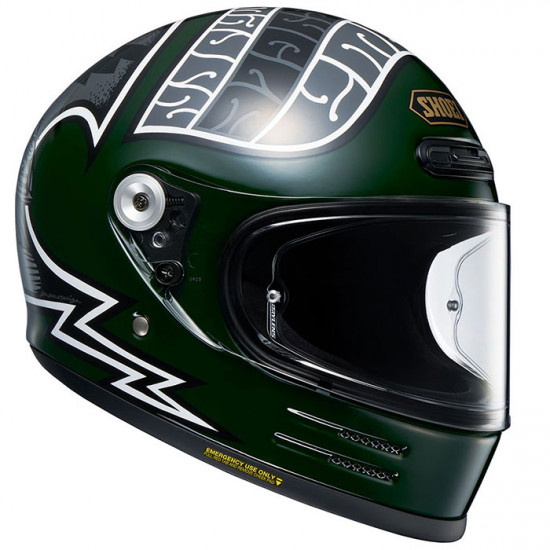 Shoei Glamster 06 Heiwa Motorcycles TC-4 Green Helmet Full Face Helmets - SKU 0863057 from RaceLeathers Motorcycle Clothing