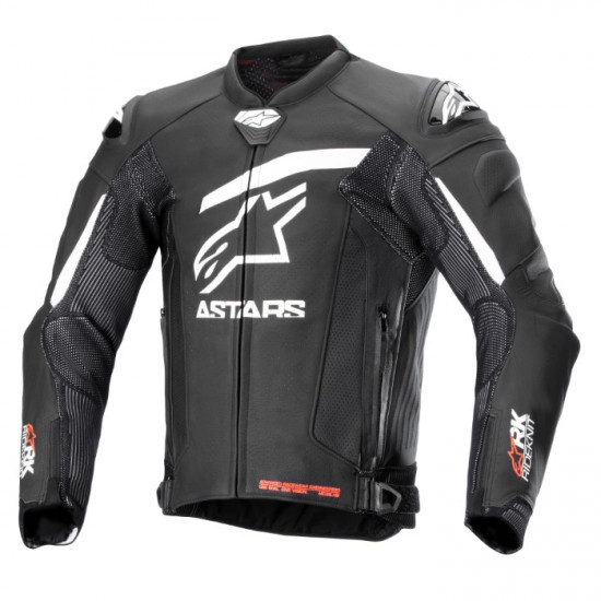 Alpinestars GP Plus R V4 Rideknit Leather Jacket Black White