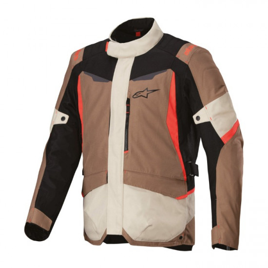 Alpinestars ST-1 WP Jacket Dark Khaki Sand Black Red Fluo