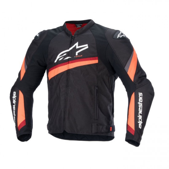 Alpinestars T-GP Plus R V4 Jacket Black Red Fluo Mens Motorcycle Jackets - SKU 33005241030XXL