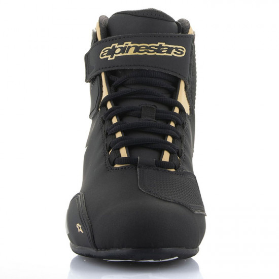 Alpinestars Stella Sektor Shoes Black Champagne Ladies Motorcycle Touring Boots - SKU 2515719109036