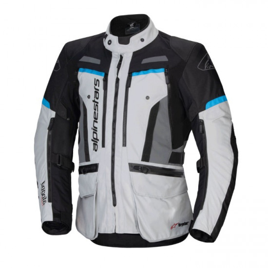 Alpinestars Bogota Pro Drystar Jacket Ice Grey Black Cyan