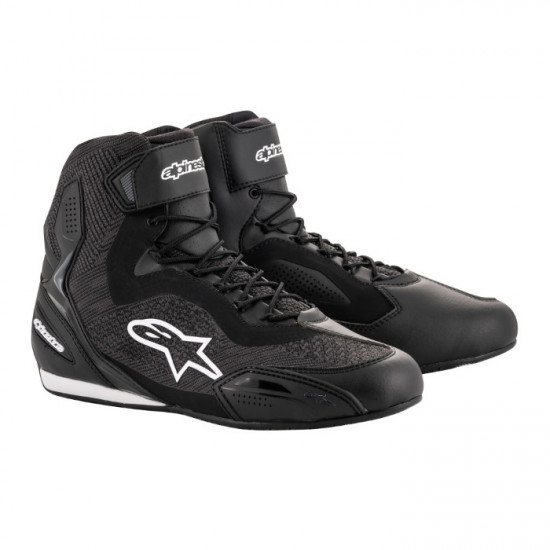 Alpinestars Faster 3 Rideknit Shoes Black Mens Motorcycle Touring Boots - SKU 25103191041