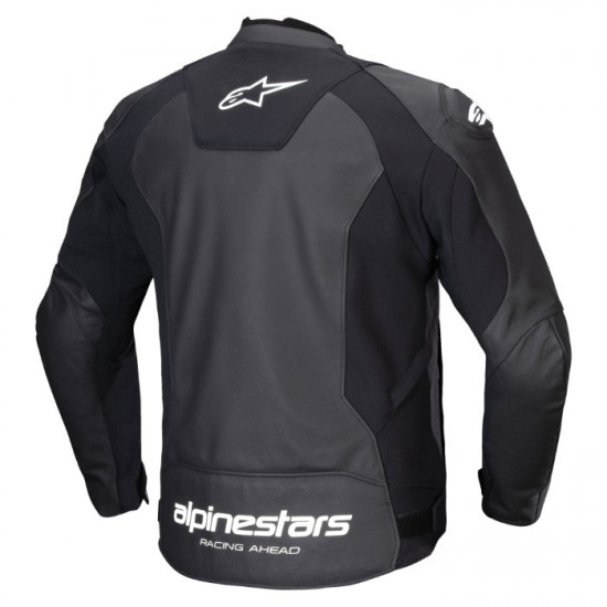 Alpinestars Faster V3 Leather Jacket Black White