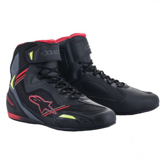 Alpinestars Faster-3 Rideknit Shoes Black Red Yellow Fluo