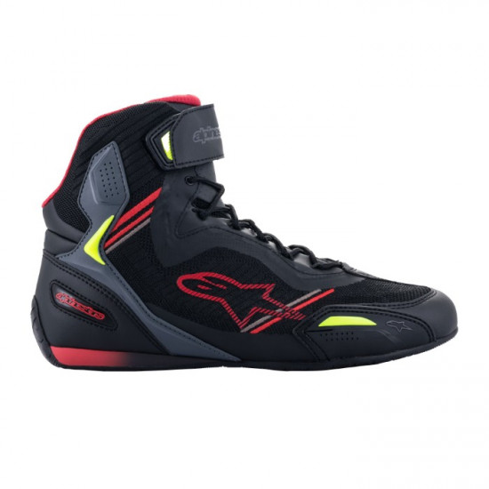 Alpinestars Faster-3 Rideknit Shoes Black Red Yellow Fluo