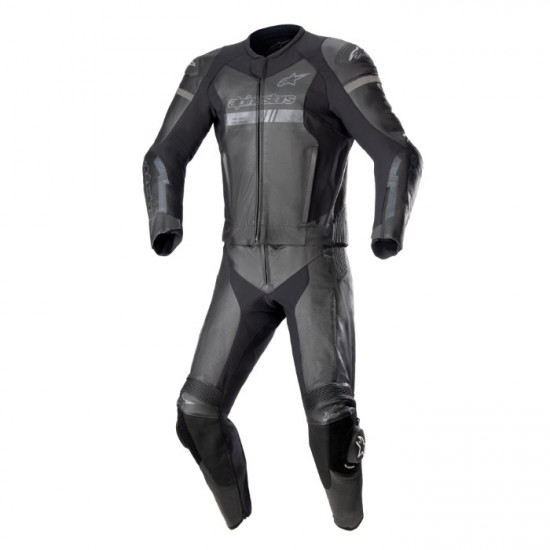 Alpinestars GP Force Chaser Leather Suit 2 Pc Black Leather Suits - SKU 3160321110050