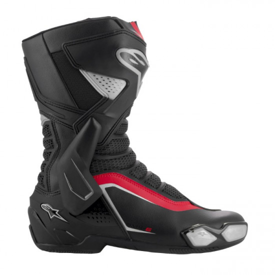 Alpinestars SMX-6 V3 Black Silver Red Mens Motorcycle Racing Boots - SKU 222302519940