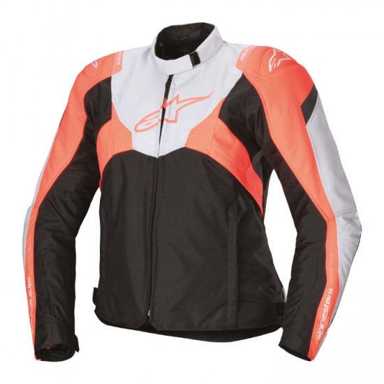 Alpinestars Stella T-Jaws V4 WP Jacket Black Ice Grey Fluo Coral Ladies Motorcycle Jackets - SKU 321012517892XL