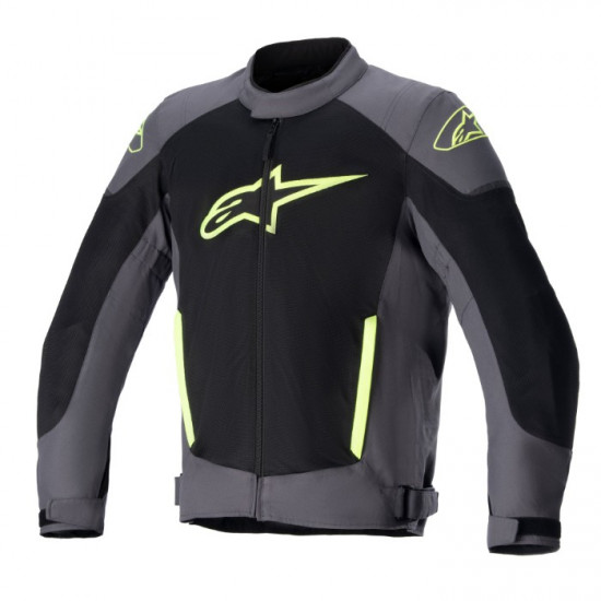 Alpinestars T SP X Superair Jacket Tar Grey Black Yellow Fluo Mens Motorcycle Jackets - SKU 33020229151XXL