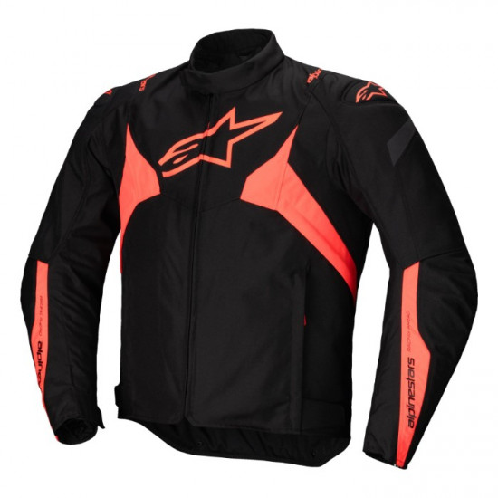 Alpinestars T-Jaws V4 WP Jacket Black Red Fluo Mens Motorcycle Jackets - SKU 320012510302XL