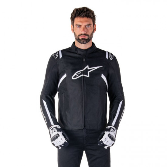 Alpinestars T-SPS V2 WP Jacket Black White Mens Motorcycle Jackets - SKU 3200225122XL