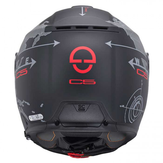 Schuberth C5 Globe Black Flip Front Motorcycle Helmets - SKU 910C5GLOBEBK53 from RaceLeathers Motorcycle Clothing