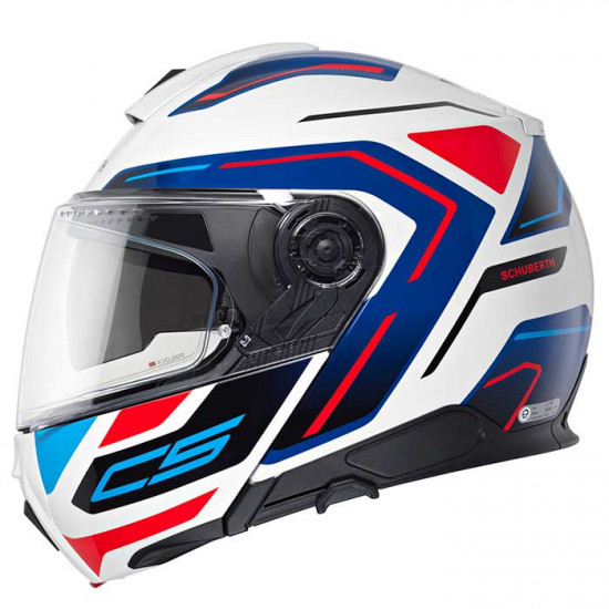 Schuberth C5 Omega White Flip Front Motorcycle Helmets - SKU 910C5OMWH53