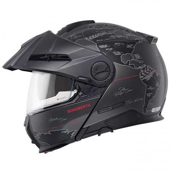 Schuberth E2 Atlas Anthracite Flip Front Motorcycle Helmets - SKU 910E2ATBK53 from RaceLeathers Motorcycle Clothing