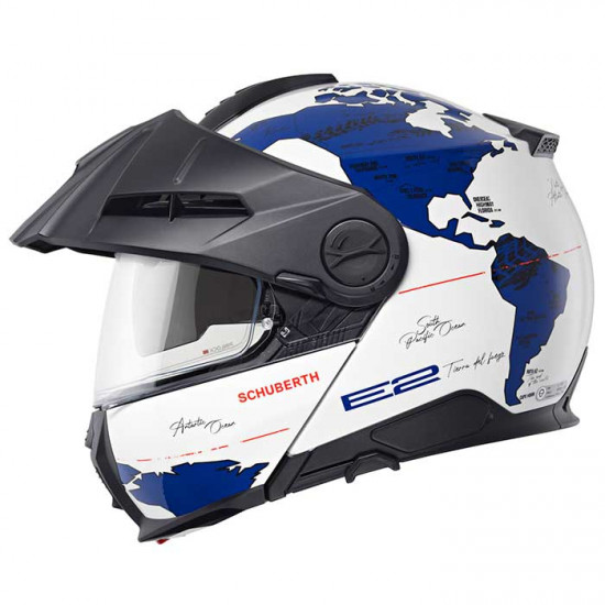 Schuberth E2 Atlas Blue Flip Front Motorcycle Helmets - SKU 910E2ATBU53