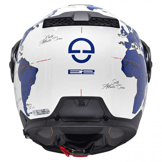 Schuberth E2 Atlas Blue Flip Front Motorcycle Helmets - SKU 910E2ATBU53