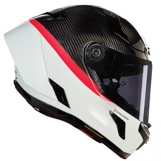 Nolan X-804 RS DOC 346 Carbon White Red Full Face Helmets - SKU 550/840008303460