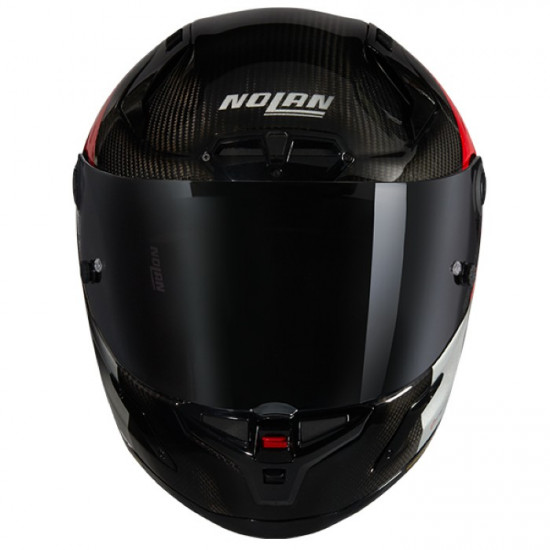 Nolan X-804 RS Combo Gara 351 Carbon Red Silver Full Face Helmets - SKU 550/840008403510