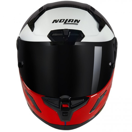 Nolan X-804 RS Blocco 348 Carbon Red White Blue Full Face Helmets - SKU 550/840008503480