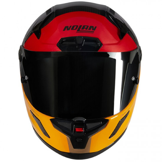 Nolan X-804 RS Blocco 349 Carbon Orange Red Full Face Helmets - SKU 550/840008503490