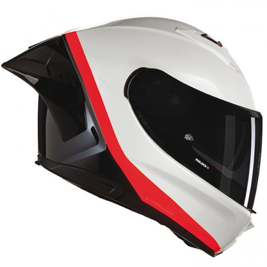 Nolan N60-6 Sport Verniciatura Speciale 347 White Red Black Full Face Helmets - SKU 550/6S0007303470 from RaceLeathers Motorcycle Clothing