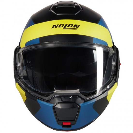 Nolan N120-1 Omocromo 346 Black Yellow Blue Flip Front Motorcycle Helmets - SKU 551/1F0007263460