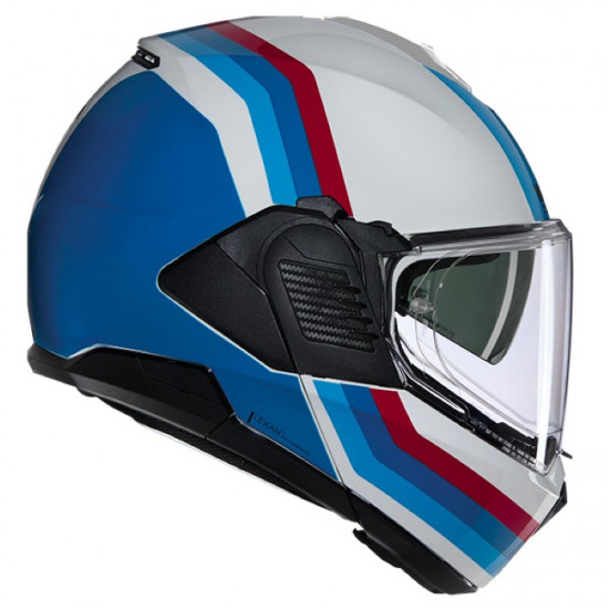 Nolan N120-1 Lineo  347 White Blue Red Flip Front Motorcycle Helmets - SKU 551/1F0007323470