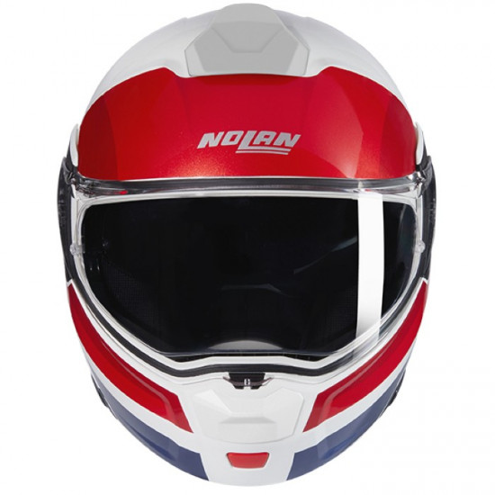 Nolan N90-3 06 Roboto 345 White Red Blue Flip Front Motorcycle Helmets - SKU 551/9Z0009163450 from RaceLeathers Motorcycle Clothing