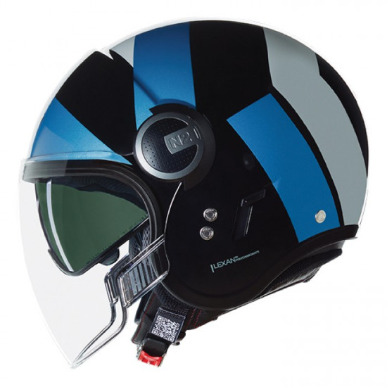 Nolan N21 Visor 06 Tangente 353 Black Blue Silver