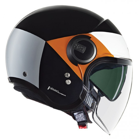 Nolan N21 Visor 06 Onirico 345 Black Orange Silver Open Face Helmets - SKU 553/2Y0008183450