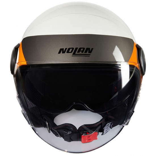 Nolan N21 Visor 06 Onirico 346 White Orange Silver Open Face Helmets - SKU 553/2Y0008183460